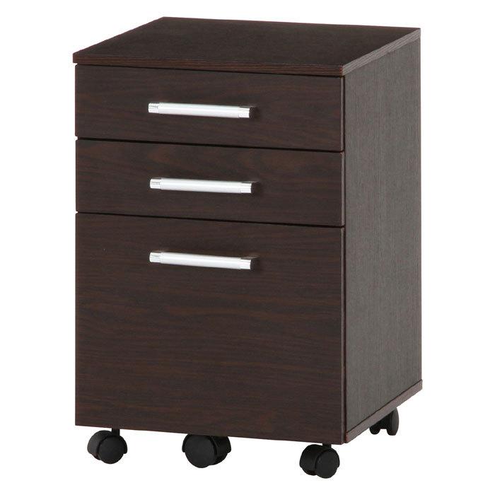 デスクワゴンチェスト プレーン ダークブラウン デスクワゴン デスクチェスト キャビネット 木目調 キャスター付き 収納 B おしゃれ 安い Y B 本棚専門店 通販 Yahoo ショッピング