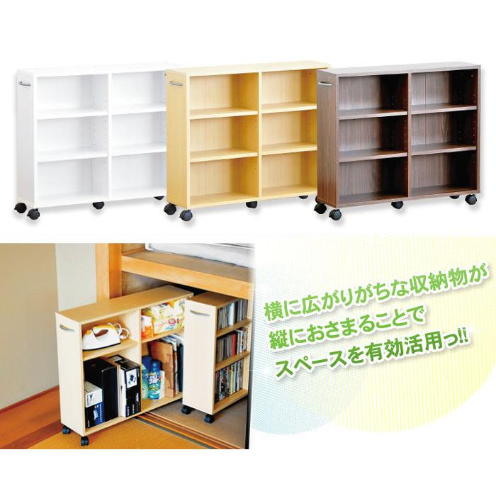 押入れ収納 スライド収納 本棚 本収納 2個セット 幅cm すき間収納 隙間収納 押入れ本棚 キャスター付き 木製 文庫本収納 コミック Cd収納 Dvd収納 安い Y Sz Et 26cw 2set 本棚専門店 通販 Yahoo ショッピング