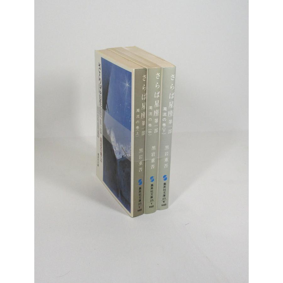 さらば星座 濁流の巻 全巻 セット 上中下 黒岩重吾 集英社文庫 全巻