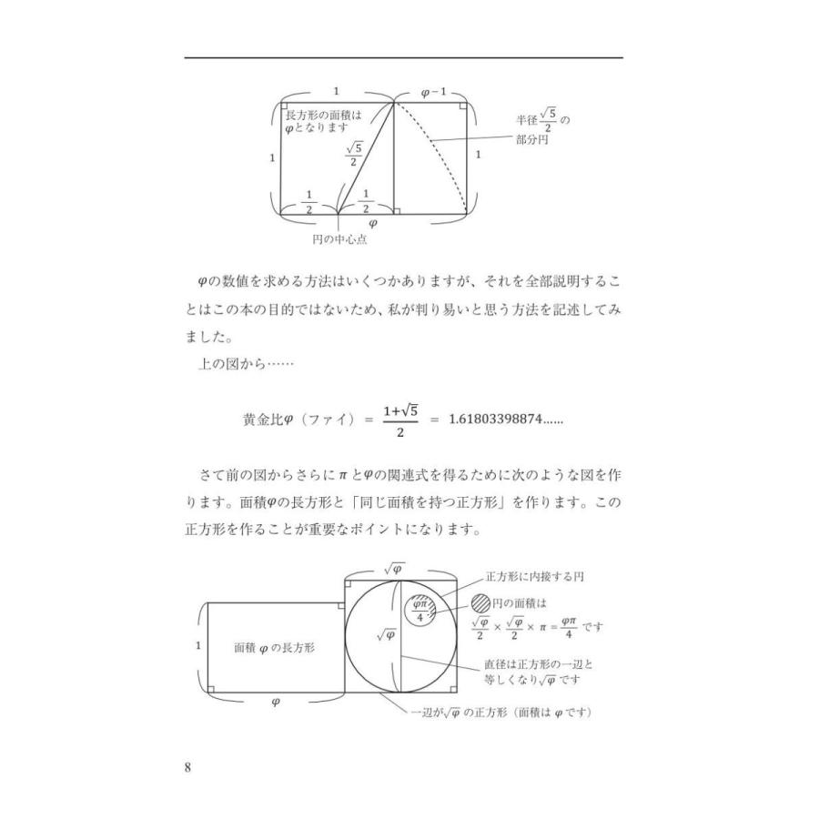 え！！　π＝４／√φ＝3.1446＝Pi＝3,1446... これ本当！？（第3版）／梅にウグイス｜bookwayshop｜08