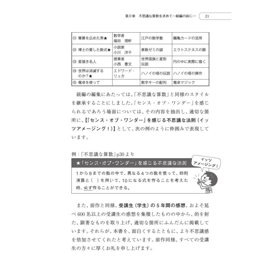 続・不思議な算数　センス・オブ・ワンダーと算数数学／小西豊文 |  | 18