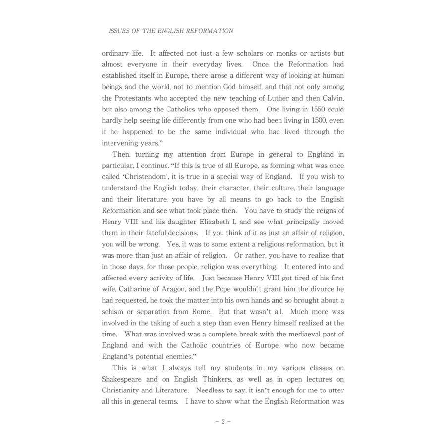 ISSUES OF THE ENGLISH REFORMATION／Peter Milward |  | 03