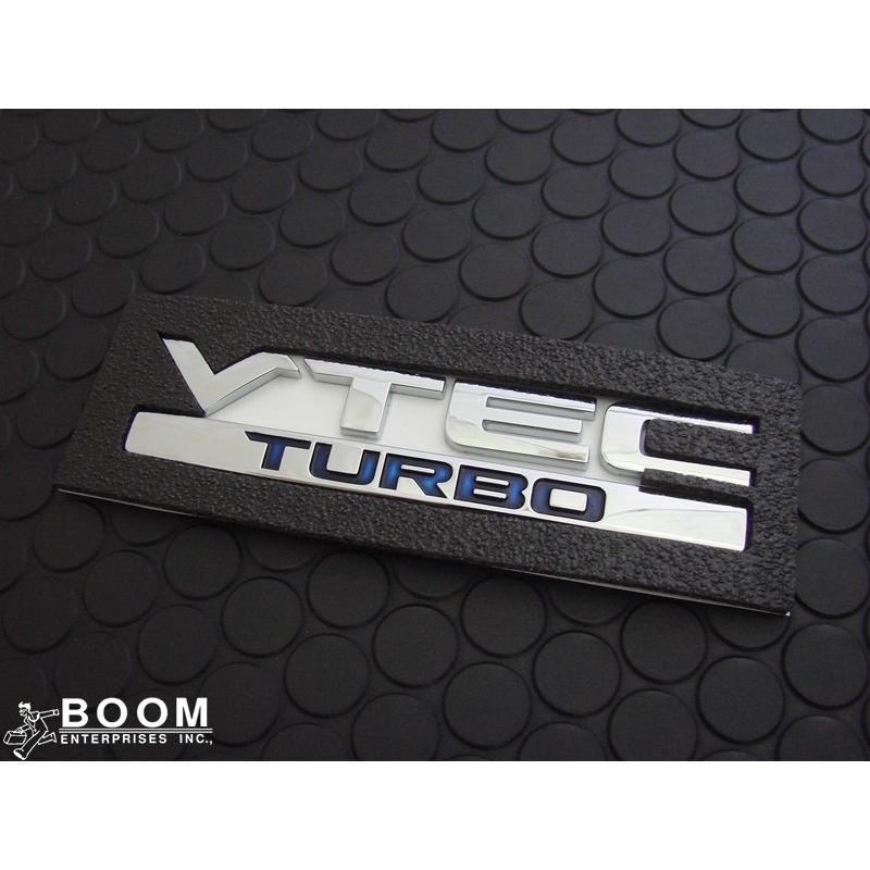 輸出仕様パーツ VTEC TURBO エンブレム（横130mm x 縦30mm） ホンダ