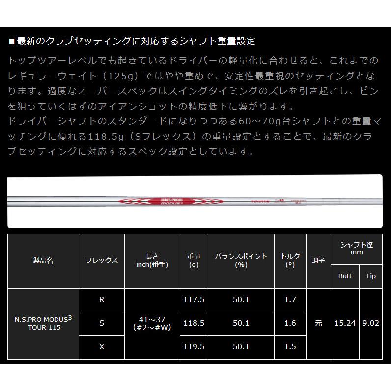 日本シャフト 単品 MODUS 115 モーダス リシャフト工賃別途 : GOLF