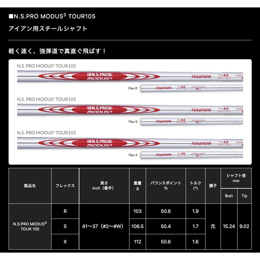 日本シャフト 8本 MODUS 105 モーダス リシャフト工賃別途 : GOLF