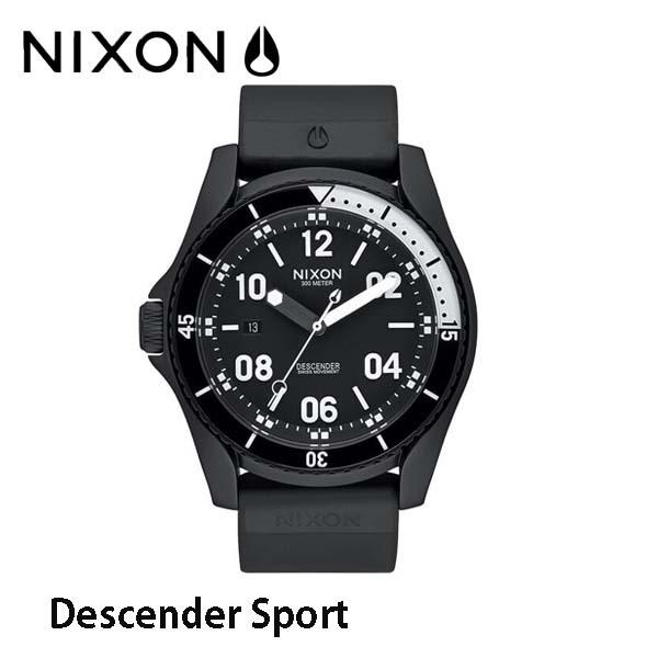 激安の ダイバーズウォッチ レディース メンズ 腕時計 ニクソン NIXON 日本正規品 防水 超耐水 耐衝撃 時計 BLK ALL Sport Descender 腕時計