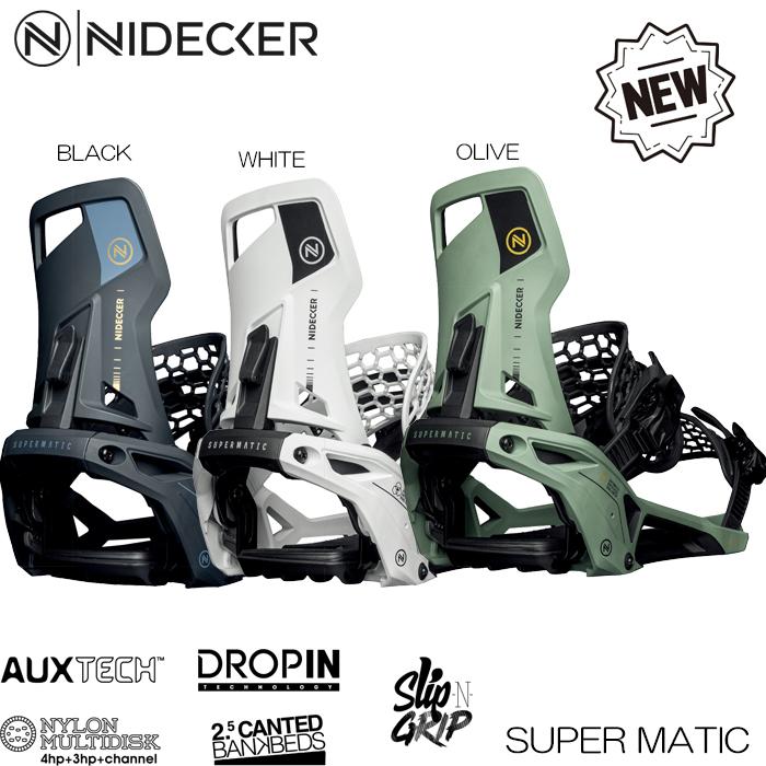 【10/29-30 ポイントUP】スノーボード ビンディング 金具 23-24 NIDECKER ナイデッカー スーパーマチック