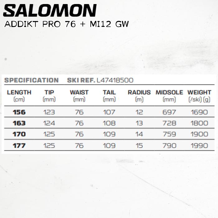 SALOMON スキー板 サロモン アディクト プロ 24-25 ADDIKT PRO SALOMON スキー板 サロモン アディクト プロ 24-25 ADDIKT PRO
