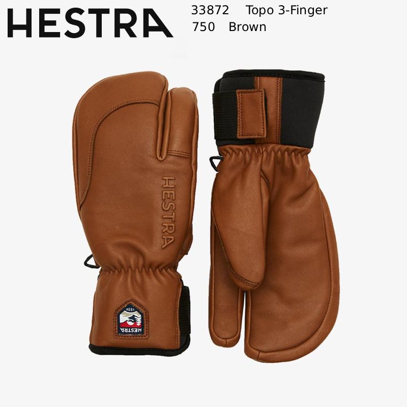 新品未使用！正規品！最新HestraヘストラグローブTopo3Finger HESTRA（ヘストラ） 予約 メンズ グローブ 25-26 HESTRA TOPO 3-FINGER