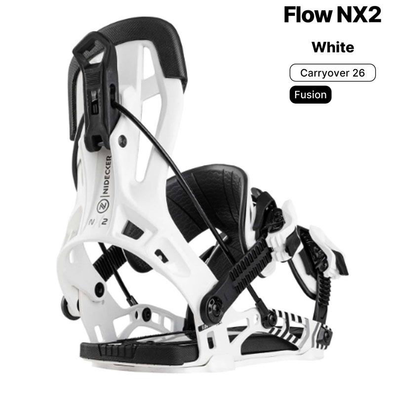 FLOW FL ITE スノーボードビンディング ホワイト/ブラック NIDECKER（ナイデッカー） 予約 26-27 スノーボード ビンディング