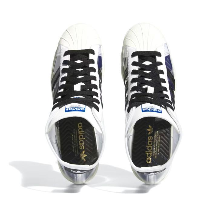 adidas Originals アディダス スニーカー BLONDEY PRO MODEL ADV IG0843 ブロンディ プロモデル CLEAR WHITE BLACK ハイカット 透明 クリア ホワイト｜boomsports-ec｜03