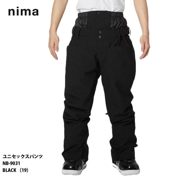 スノーウエア NIMA スノーウェア パンツ ユニセックス nima NB-9031 19 BLACK ニマ