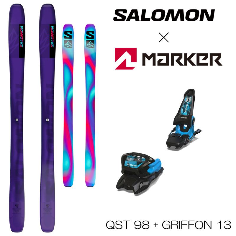 Salomon QST Spark 、Marker Squire 11 SALOMON（サロモン） スキー板 セット メンズ 24-25 SALOMON QST