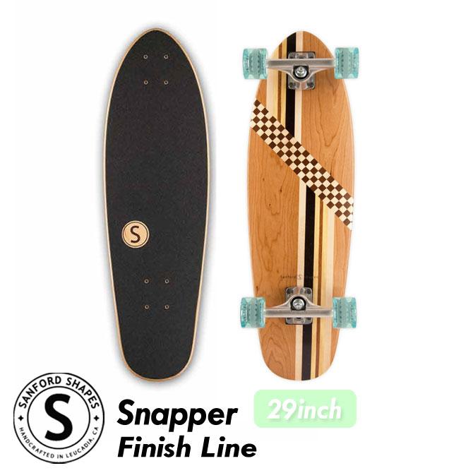 サンフォードシェイプス Sanford Shapes クルーザー コンプリート Snapper スナッパー スケートボード 29インチ Finish  line スケボー Sanford Shapes サンフォードシェイプス Snapper Finish Line