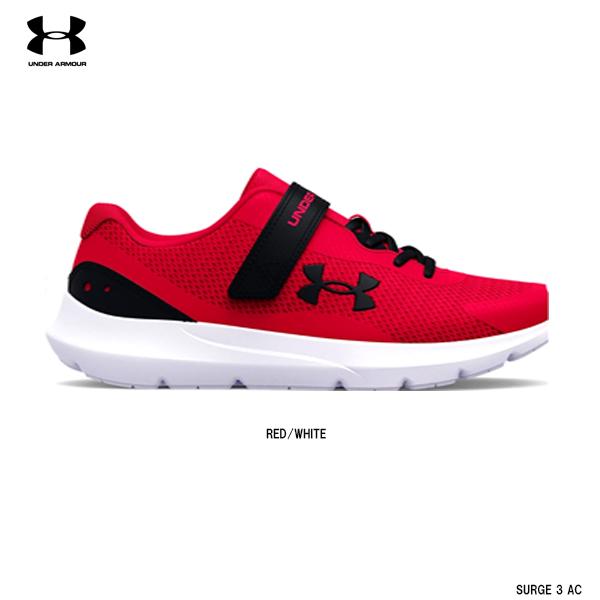 キッズシューズ アンダーアーマー UNDER ARMOUR SURGE 3 サージ 3 3024990 ジュニア こども用 外遊び スポーツマジックテープ 通気性 軽量 送料無料｜boomsports-ec｜02