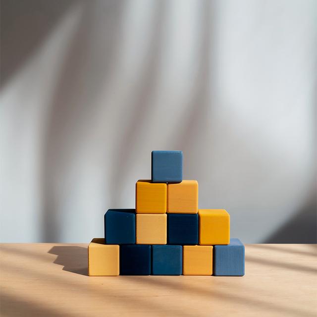 【知育木製玩具】※条件付き送料無料　Mini Blocks Set / Ukrainian | 
