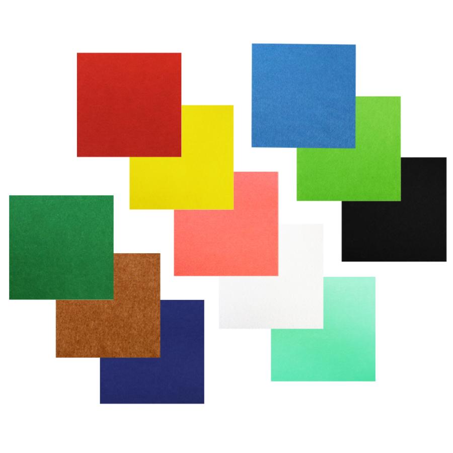 工作用フェルト 生地 布 （単色：1枚入り）30cm角 厚さ1mm