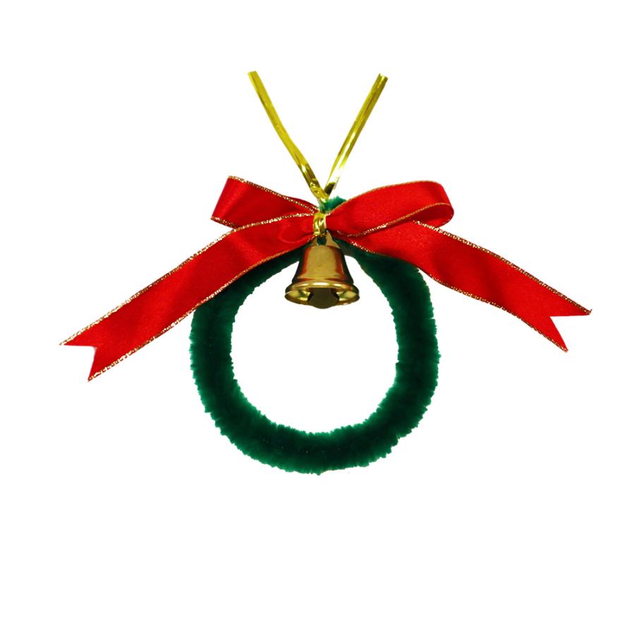 リース（ビニタイ/リボン/ベル付）モールリース（1個入）インテリア