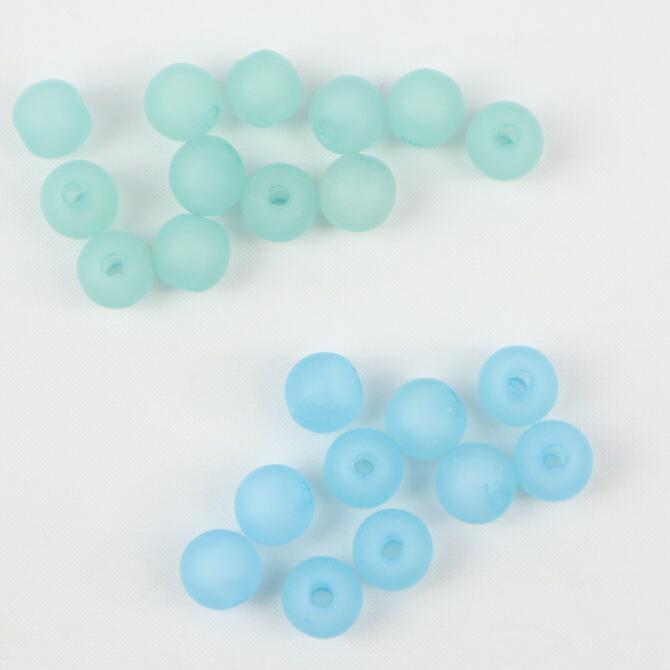 マットビーズ】アクリルビーズ【単色：24個】約8mm 穴Φ約2mm 