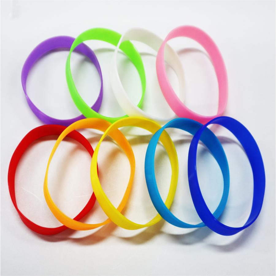 シリコンバンド（9カラー薄型タイプ） シリコンブレスレット (文字なし