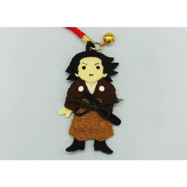 ちりめん細工 京都根付け 1個 ＜坂本龍馬＞＜新選組＞[ちりめん根付