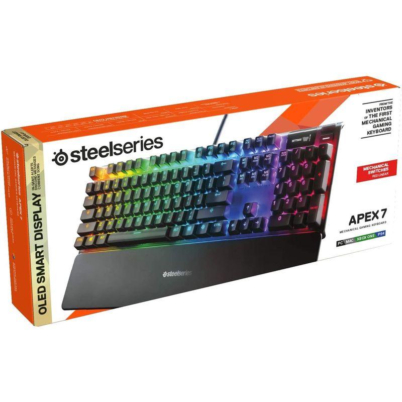 売り切れ必至！ SteelSeries ゲーミングキーボード 赤軸 有線 US Apex