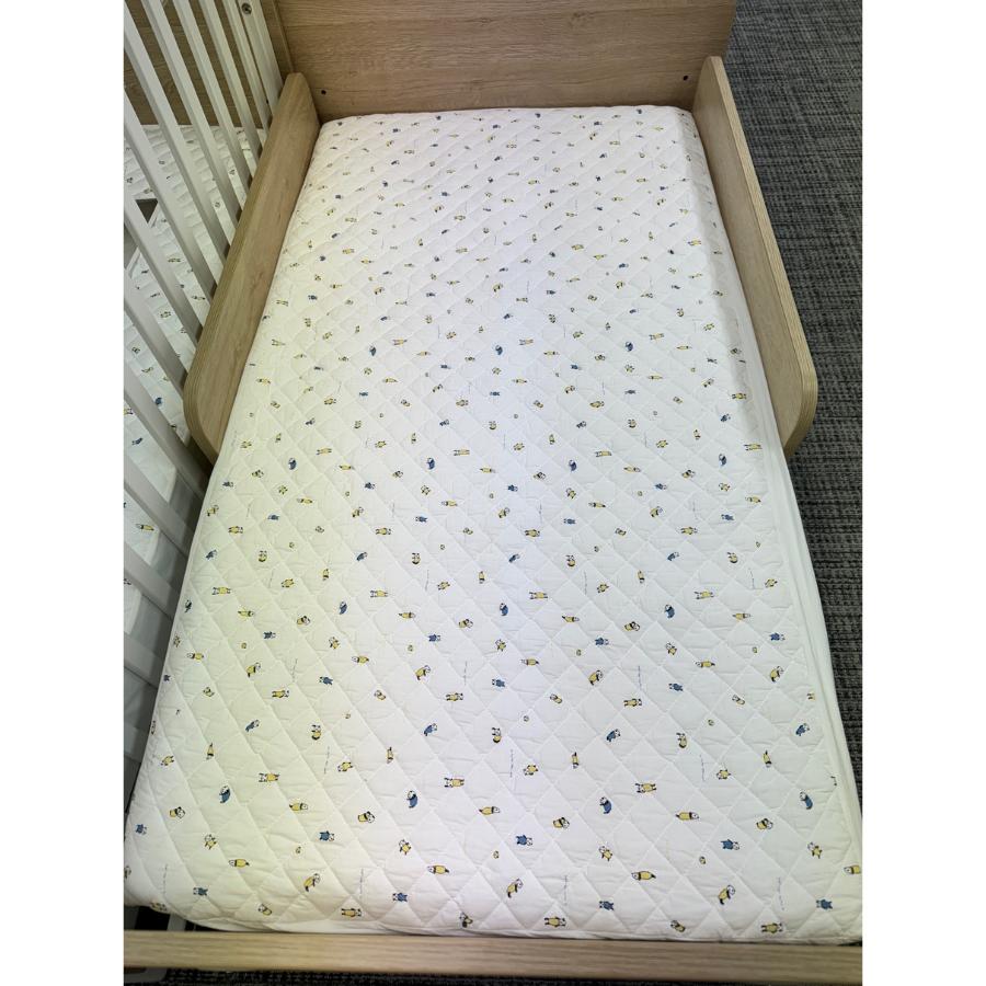 Boori キッズベッド用 マットレス専用 キルトシーツ 日本製 オールシーズン 全周ゴム付き 汗とりパッド 洗濯機 丸洗い OK うさぎ パンダ 柄 ブーリ BJT-QLSKの画像