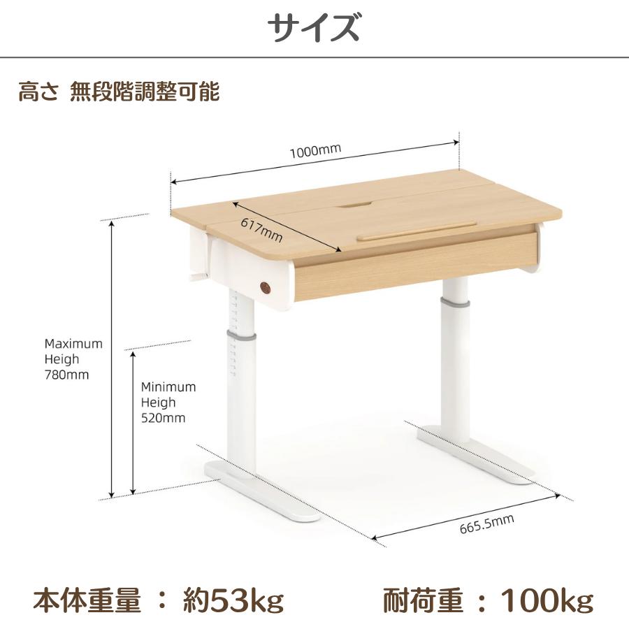 【特価11000円OFF】Boori エルゴノミック 昇降デスク 無段階 高さ調整可能 2年保証 デスク幅100cm 木製デスク 学習机 簡単組立 学習デスク ブーリ BK-ERDE |  | 16
