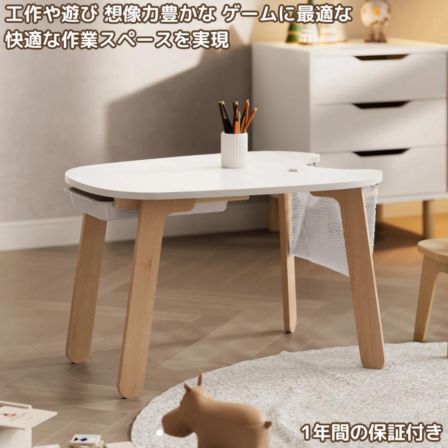 【特価2200円OFF】Boori ティディ 木製 丸型プレイテーブル【 幅61cm×奥行80.2cm×高さ51.8cm 】1年保証  幼児 子供 机 トレイ付属 収納ネット付属 BK-TIPT |  | 08