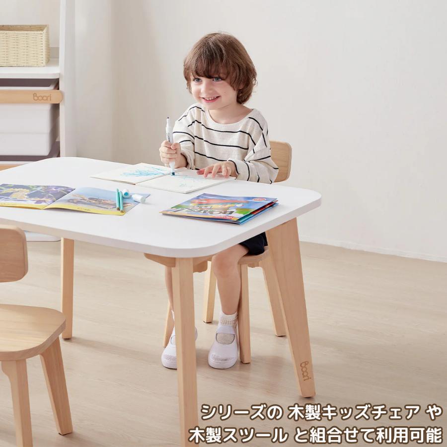 【特価3090円OFF】Boori ティディ 木製 テーブル【1年保証】2歳〜10歳頃まで使える 幼児 子供 長方形 テーブル ローテーブル ミニテーブル 2人掛け BK-TITAV23 |  | 09