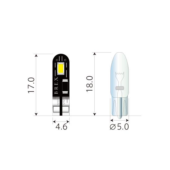 BREX(ブレックス) BLUE LINE LEDスティックウェッジバルブ T5  対応車種：輸入車全般 ［BBC523］ | BREX | 01