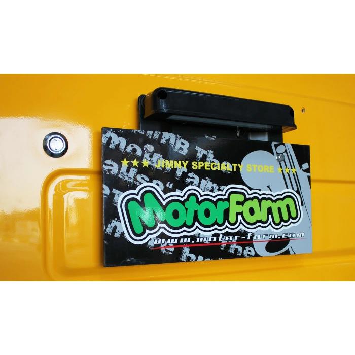 Motor Farm (モーターファーム)  ジムニー マルチナンバー取付台(ステンレス)+9連LEDナンバーライト | Motor Farm | 09