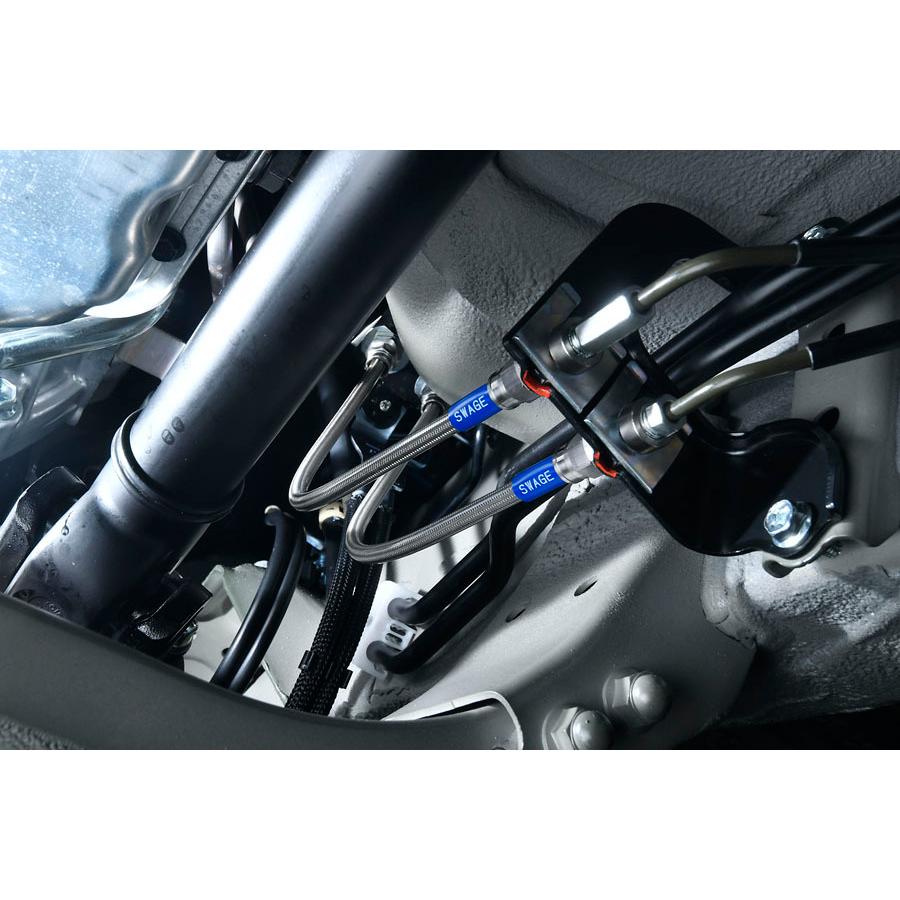 スウェッジライン ブレーキホース(バルク下ホース2本付)[スチールエンド/クリアホース] スズキ ジムニーシエラ (JB74W) 4WD 全グレード_3