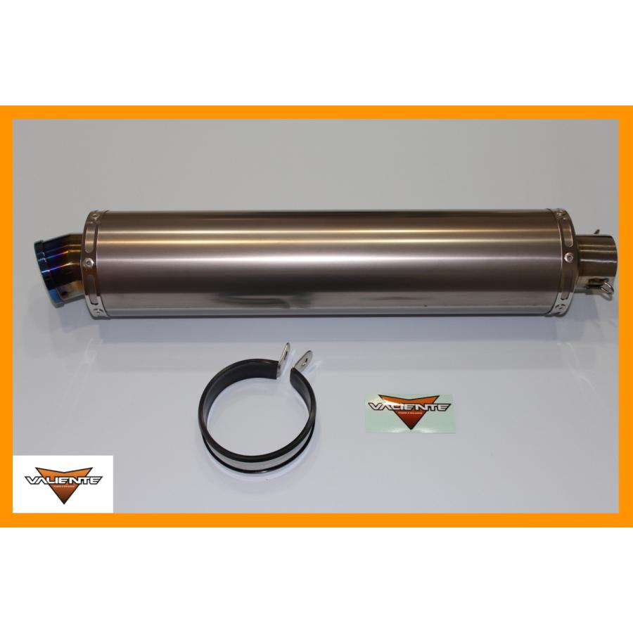 VALIENTE(バリエンテ) 汎用チタンサイレンサー 筒部分100Φ×350mm 差込口60.5Φ用