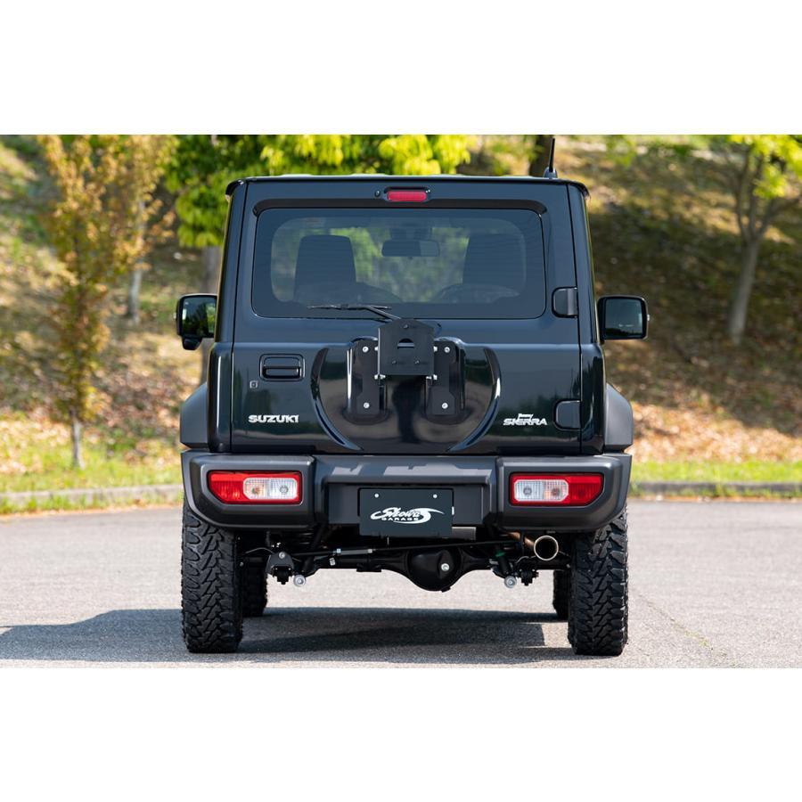 ショウワガレージ スペアタイヤ移動ブラケット 表向き 真上移動タイプ ジムニーシエラ JB74/ジムニーノマド JC74用 車検対応［E00047］ | Showa Garage | 02