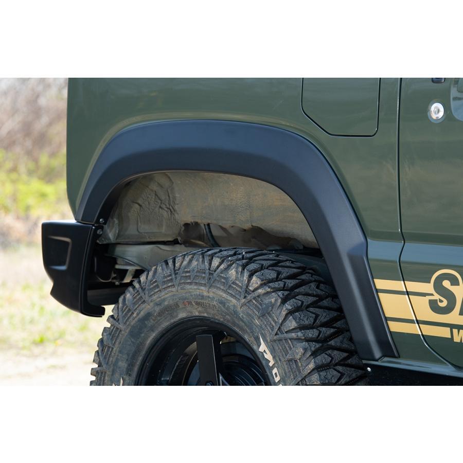 ショウワガレージ AES 9mm ワイドフェンダー ジムニー JB64用 純正バンパー風シボ調ブラック 車検対応 ［E00201］【発送先限定商品】 | Showa Garage | 08