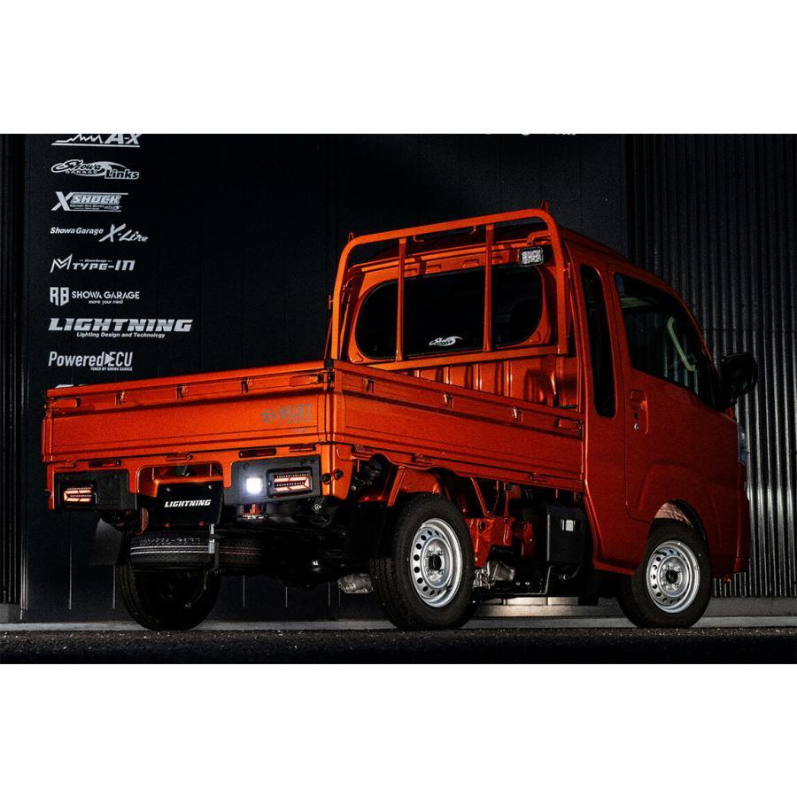 ショウワガレージ LEDテールランプ ハイゼットトラック S500後期/S510後期用 (ライトスモーク/レッドバー) ［E30091］ | Showa Garage | 01