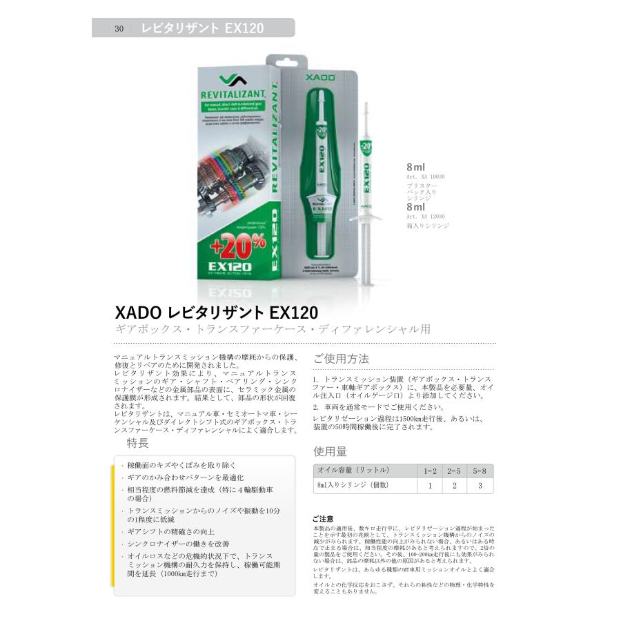 XADO(ハドゥー) レビタリザントEX120 for MT・デフオイル・ギアオイル