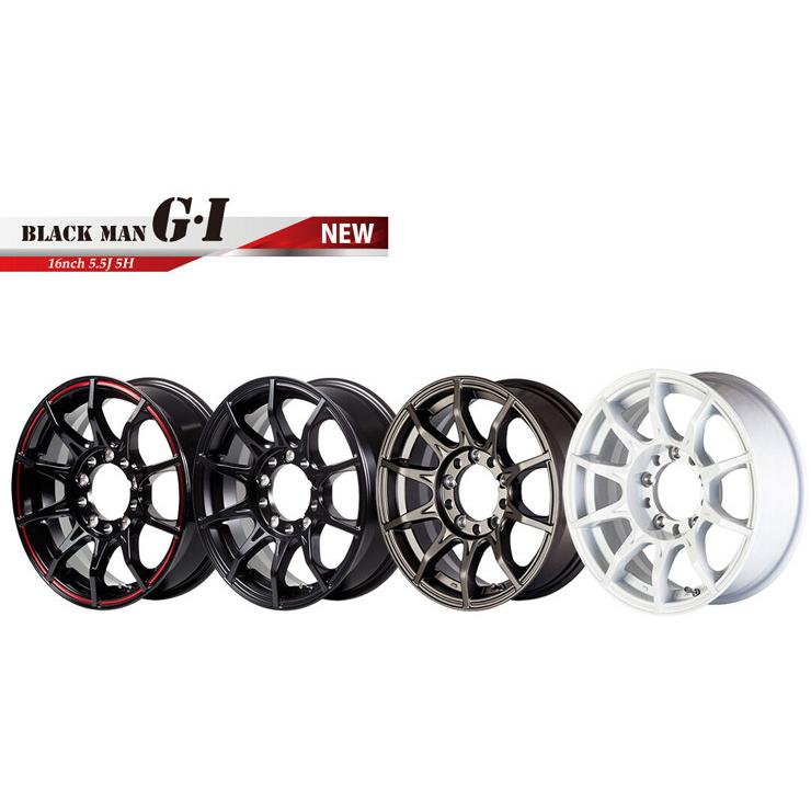 5ZIGEN ブラックマン GI 16インチX5.5J 5H/139.7 ±0 マットブラック 