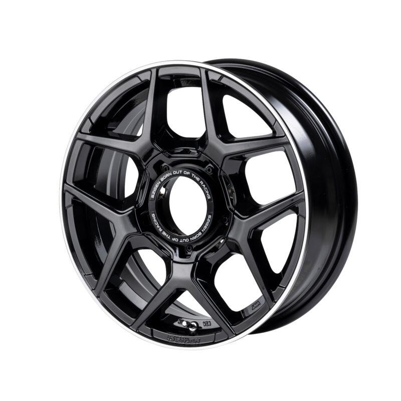 5ZIGEN TF500 XC-M 16インチX5.5J 5H/139.7 +20 ブラックリムポリッシュ ジムニー [５本セット]の画像