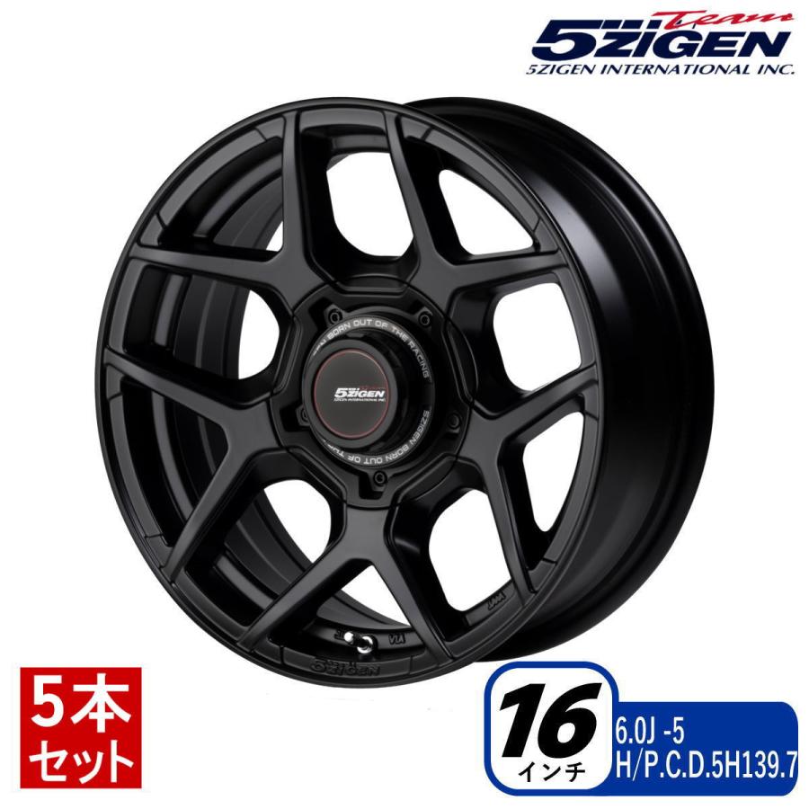 5ZIGEN TF500 XC-M 16インチX6.0J 5H/139.7 -5 セミグロスブラック 