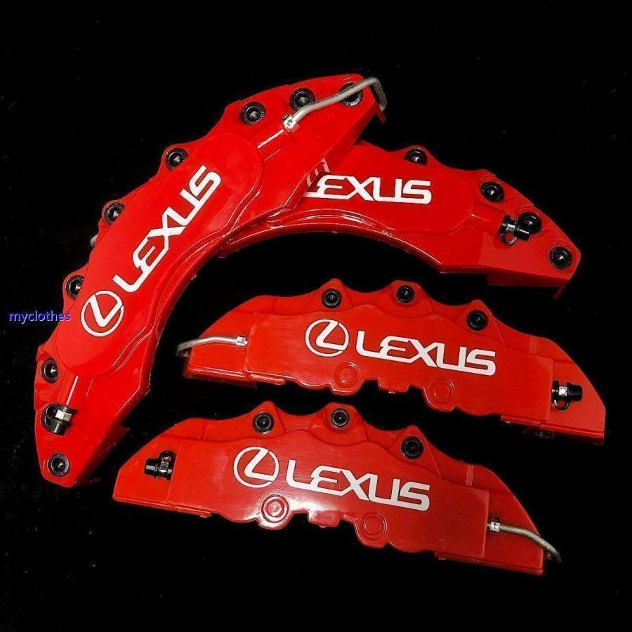 レクサス　LS 50系　レッド ブレーキキャリパーカバー　前後 4個セット 金属黒ボルトLEXUS キャリパーカバー レクサス 赤 レッド