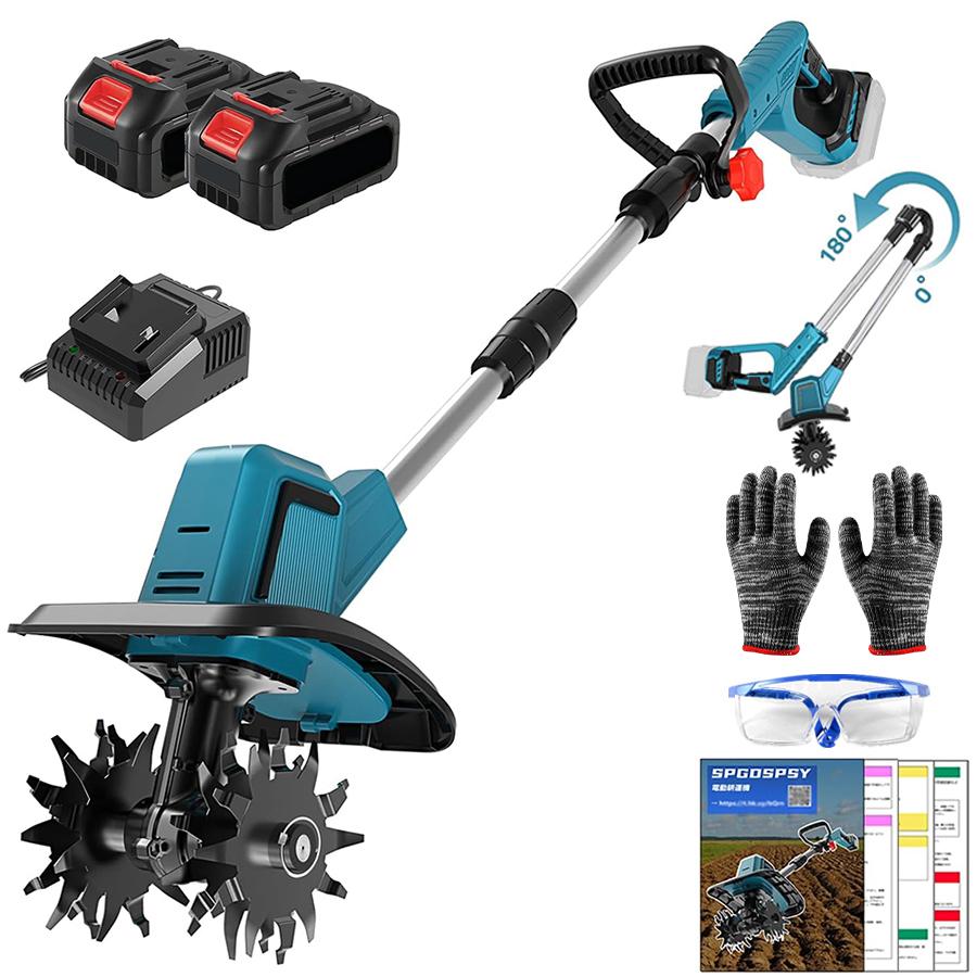 ✨大特価✨電動耕運機 家庭用 充電式 マキタ電池互換 電動 ミニ 小型 軽量 10%OFF】耕運機 充電式 電動 ミニ耕運機 耕うん機 小型 耕耘機 電動