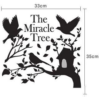 ウォールステッカー 転写式タイプ 鳩 木 鳥かご |  | 02