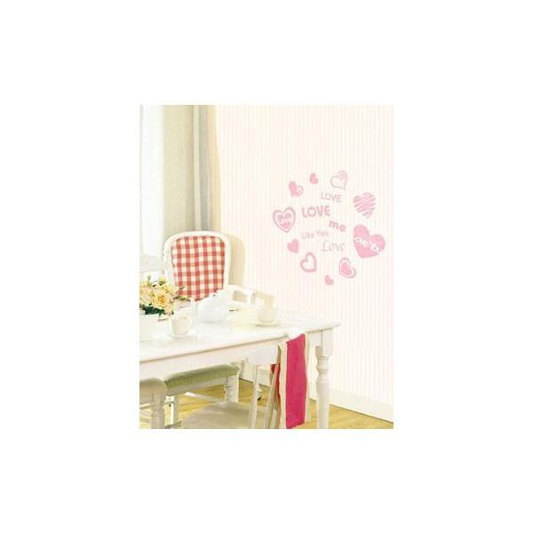 ウォールステッカー 転写式タイプ ピンクのハート |  | 02