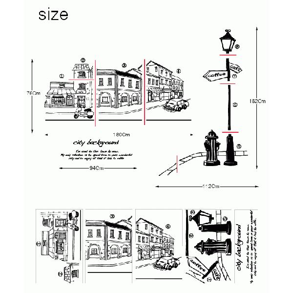 ウォールステッカー 転写式タイプ カフェ通り |  | 02