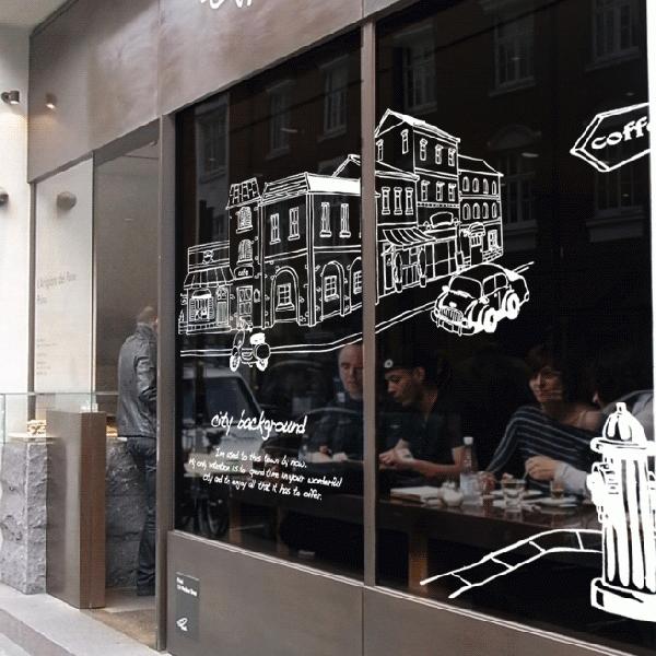 ウォールステッカー 転写式タイプ カフェ通り |  | 03