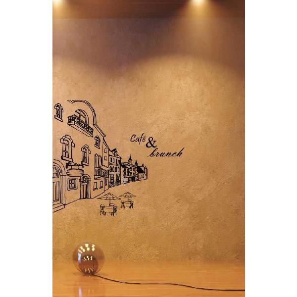 ウォールステッカー 転写式タイプ ヨーロッパのカフェ通り |  | 03