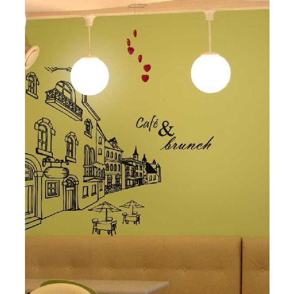 ウォールステッカー 転写式タイプ ヨーロッパのカフェ通り |  | 05