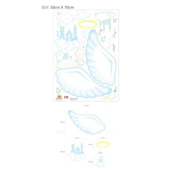 ウォールステッカー シール はがせる 壁 北欧 天使 羽 キャッスル |  | 02